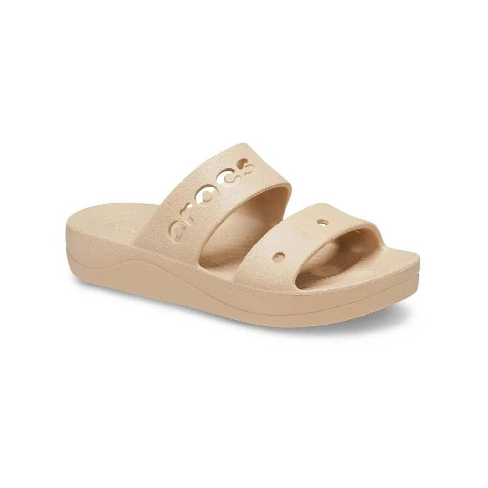 CROCS Women's Baya Platform, Double Strap Outdoor Summer Sandal Chai Tan 10 Wide
